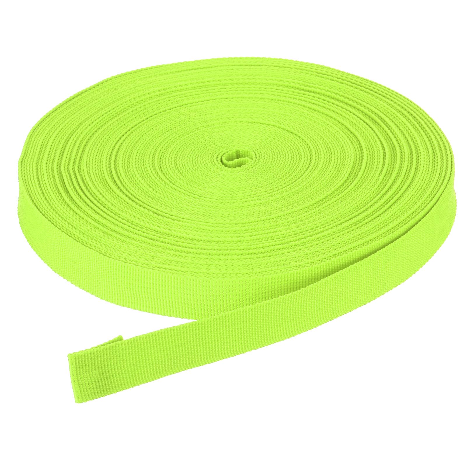 DMiotech 10 Yard x 3/4 inch Width Nylon Webbing Strap Poly Flat Webbing Strapping for DIY Craft Backpack Strapping, Sewing, Outdoor Gear Repair, Fluorescent Green