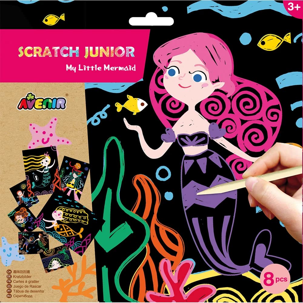 Avenir Scratch Junior Little Mermaid DIY creative activity 3+