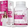 Pure Ease Boric Acid Suppositories for Women - Vaginal Pills - Promotes Vaginal pH Balance, Healthy Flora, Odor Control – Made in The USA - Doctor-Approved - 600mg, 30 Count