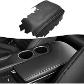 KBH Armrest Cover Replacement for 2014-2017 Lexus IS200t IS250 IS300 IS350 | Center Console Arm Rest Upholstery, Custom Fit Interior Accessories, Vinyl Leather, Gray Stitches