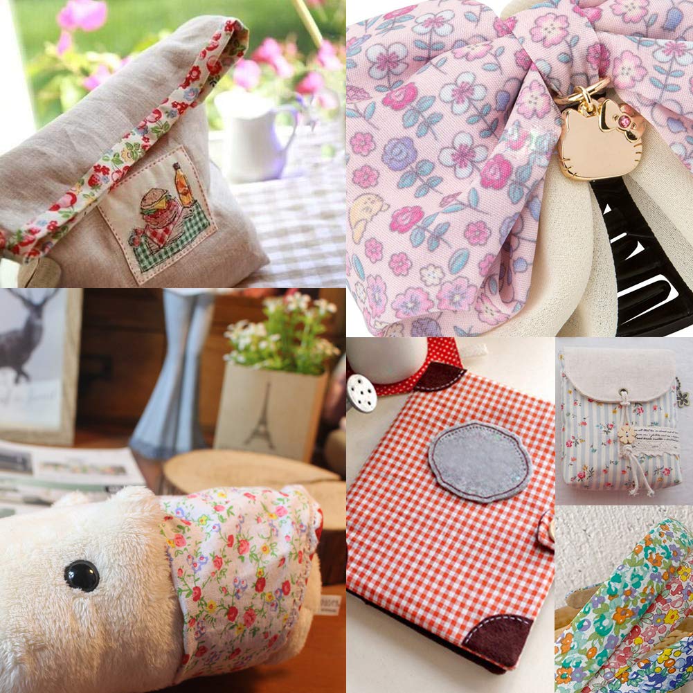 40 PCS Jelly Roll Fabric, Floral Fabric Squares Patchwork Sewing Roll Soft Cotton Fabrics for Quilting Crafting Fabrics Strips Bundle for DIY Craft Decoration, Cushions, Tablecloths Making