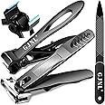 Toenail Clippers for Seniors Thick Nails - Wide Jaw Ultra Sharp Nail Clippers for Men & 360°Rotary Nail Clippers