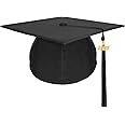 Luktastic Graduation Cap with 2025 Tassel, Topper for High School Bachelor Master Unisex Matte Adult Grad Cap Decorations Kit