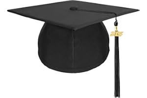 Luktastic Graduation Cap with 2025 Tassel, Topper for High School Bachelor Master Unisex Matte Adult Grad Cap Decorations Kit