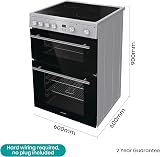 Hisense HDE3211BXUK 60cm Electric Cooker with Ceramic Hob Brushed Stainless view 2
