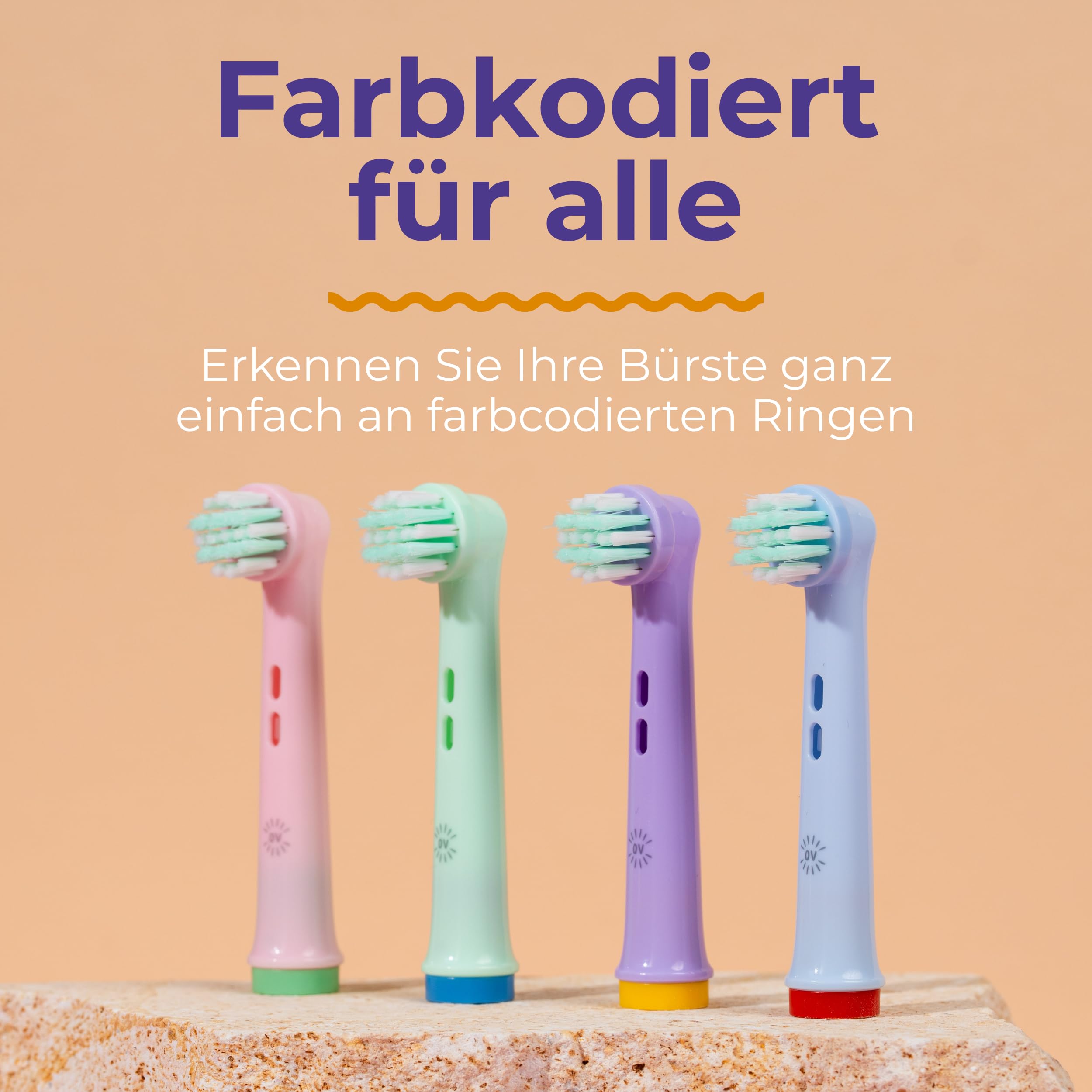 Oral-B Kompatible Aufsteckbürsten Kinder | OralVista 16er-Pack bunte elektrische Kinder Aufsteckbürste | Sanft zu empfindlichem Zahnfleisch | Lustiges Design 4