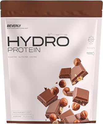 Beverly HYDRO PROTEIN – Proteína Hidrolizada de Suero con DigeZyme® y Tolerase® | 29 g Proteína por Ración | 1 kg (28 Servicios) | Alta Digestibilidad (Chocolate avellana)