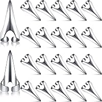 20 Pieces Adjustable Hair Parting and Selecting Tool Metal Hair Sectioning Ring for Braiding Halloween Cosplay Vintage Nails 