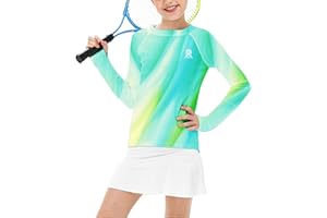 Remimi Unisex Kids Rash Gurad Long Sleeve SPF 50+ Sun Shirts with Thumb Hole 3-12 Years