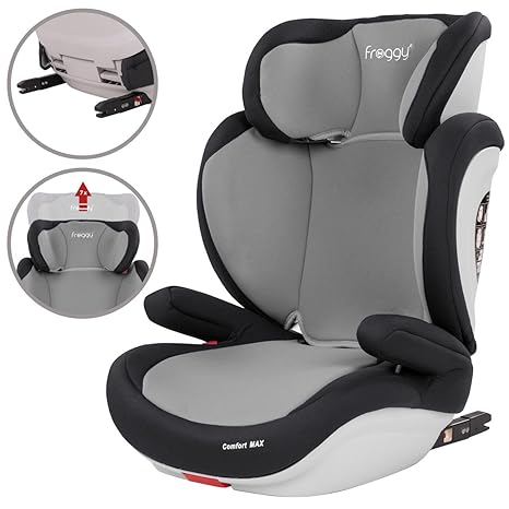 Froggy® Autokindersitz mit ISOFIX Gruppe II/III + Sicherheitsnorm ECE R44/04 + 5-Punkte-Sicherheitsgurt verstellbare Kopfstüt