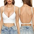ForBaysy Low Back Bras for Women Push Up Deep V Neck Backless Bra,Low Cut Multiway Convertible Bra Wire Lifting Bralette