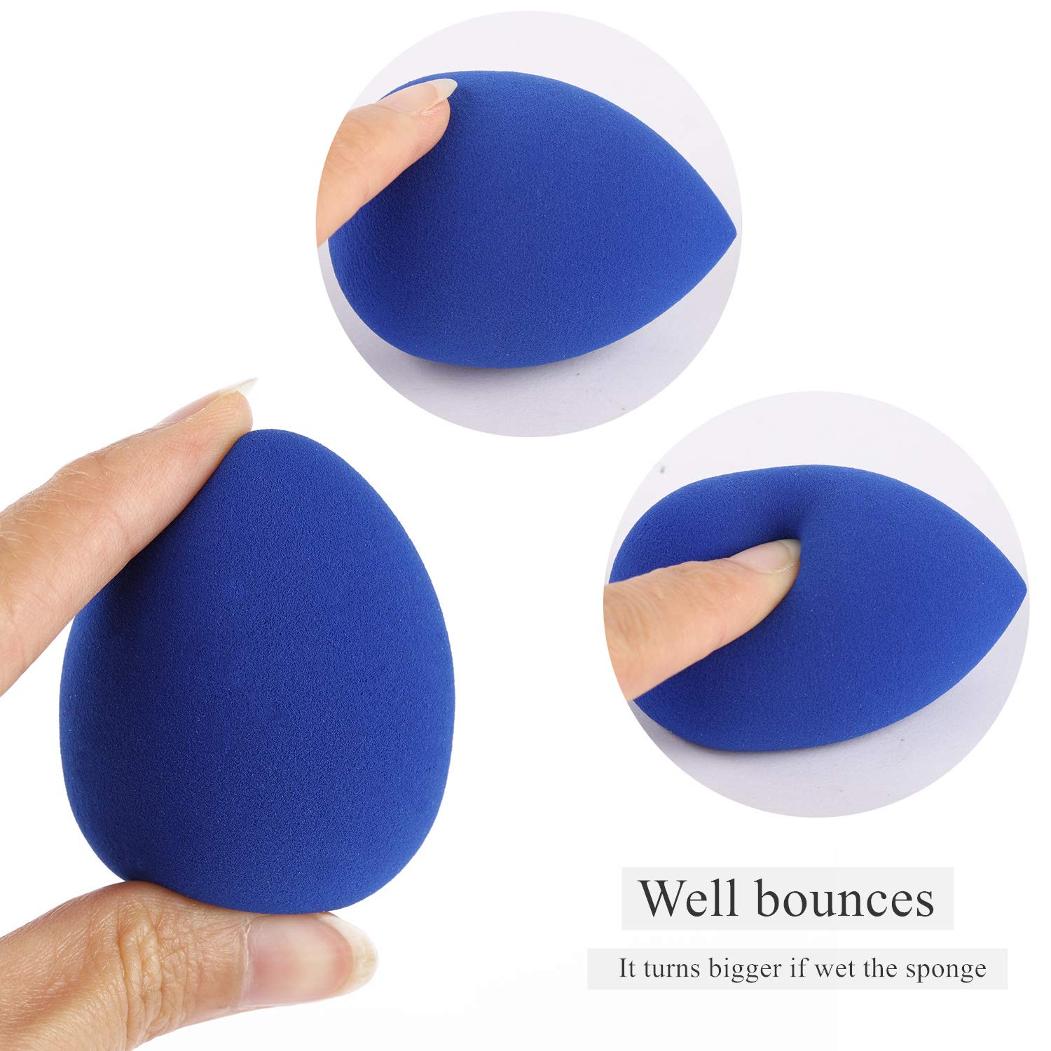 10 Packs Makeup Sponge Blender Egg Shaped Foundation Blending Sponge Multi Colored Beauty Sponge Set Flawless for Liquid Cream and Powder : Beauty
