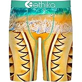 Ethika Men’s Boxer Brief, Knee Length, 4-Way Stretch Performance Underwear with Graphic Prints - Vitamin Sea