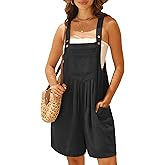 GRECERELLE Jumpsuits For Women Summer Short Overalls Casual Sleeveless Adjustable Loose Women's Rompers with Pockets 2026
