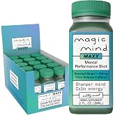 Magic Mind Maxx Energy &amp; Focus Nootropic Shot, 165mg Caffeine, Lion's Mane, Ashwagandha &amp; Citicoline, Cognitive Support &amp; Mental Performance, 5x Absorption, 2oz (15 Pack)