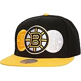 Mitchell & Ness Boston Bruins NHL Triple Up Snapback Hat Cap Black/Gold
