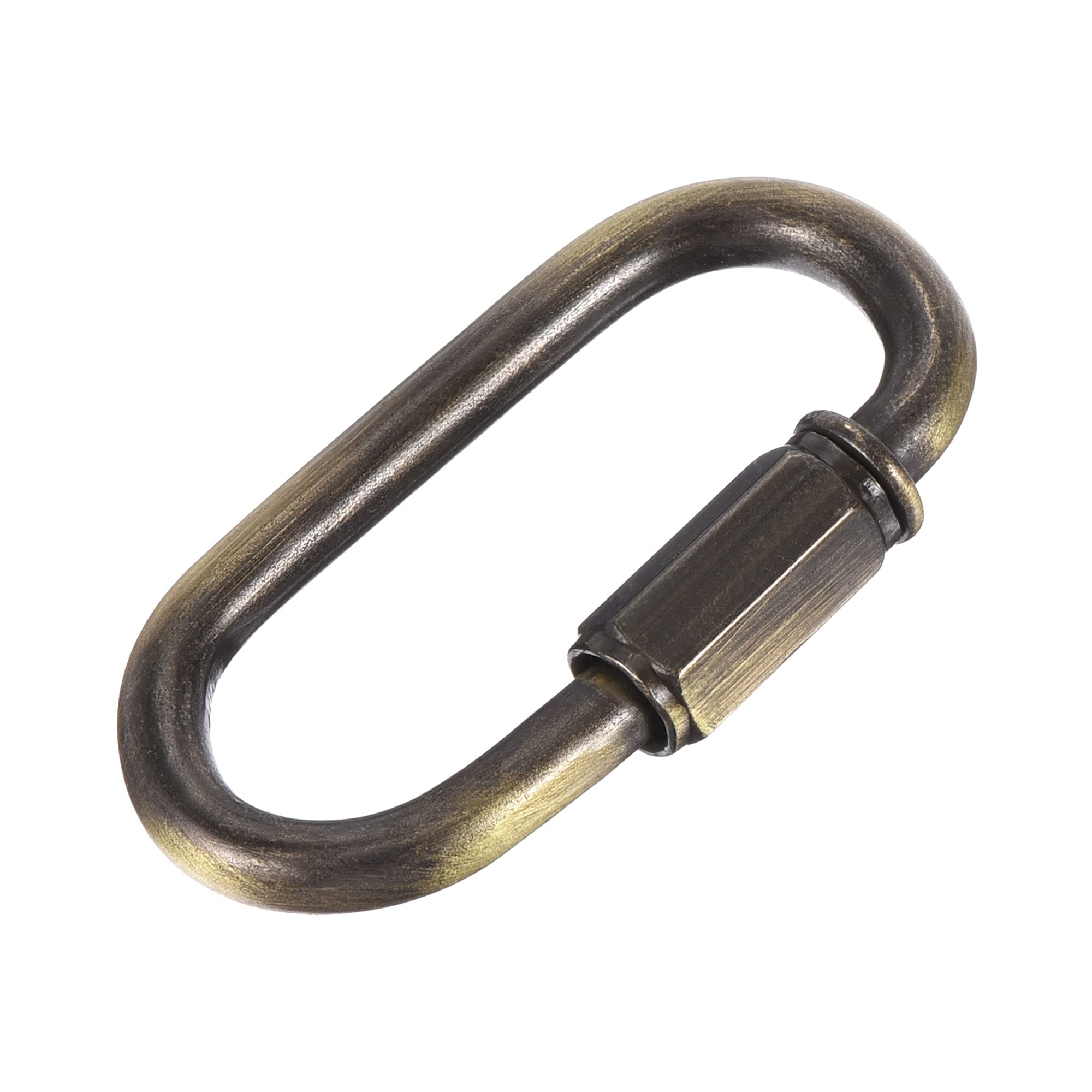 sourcing map Chain Connector, 5mm Thick Quick Link Screw Lock Oval Clips for Chandelier Pendant Lights Bronze Pack of 6