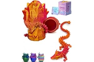 MAYICAL 12" Crystal Dragon in Eggs with Gift Box & Card, Surprise Dragon Toys for Kids 5-7 8-12, Mystery Box for Boys Girls Birthday Gifts Party Favors (RedGolden)