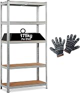 Crystals Denny Shop Heavy Duty 5 Tier Racking Shelf 180x90x40cm view 1