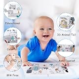 Vicloon Soft Toys Baby Cloth Book 3D Animals Crinkle Sensory Lion view 4