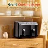 CookWise 9L Dual Air Fryer with 3L+6L Dual Zones, 6 Presets, 2 Drawers view 7