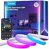 Govee Neon Rope Light for Wall Lining, LED Rope Lights Work with Matter, Google Assistant, Alexa, 16.4ft RGBIC Strip Lights w