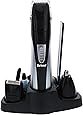 Barbasol Portable Battery Powered All in 1, 7 Piece Beard Grooming Set with Ear and Nose Trimmer, Foil Shaver and Beard Trimmer with Stainless Steel Blades and Stand