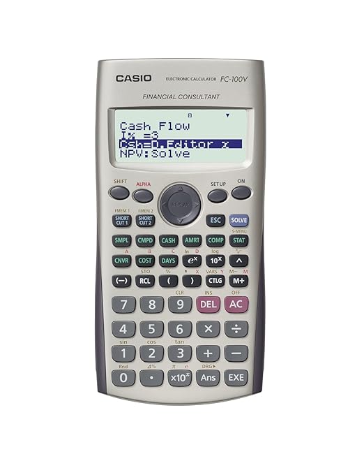 title=CASIO FC-100V calcolatrice finanziaria- Display a 4 righe a matrice di punti