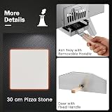 COSTWAY Multi-Fuel Portable Pizza Maker w/ Pizza Stone Stainless Steel Tabletop view 6