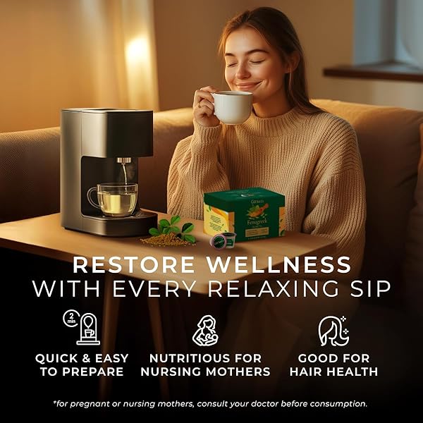 GYA TEA CO FENUGREEK HERBAL TEA POD (16 CT) – DECAF LACTATION WELLNESS GIFTS FOR MOMS FOR HAIR CARE & BREASTFEEDING