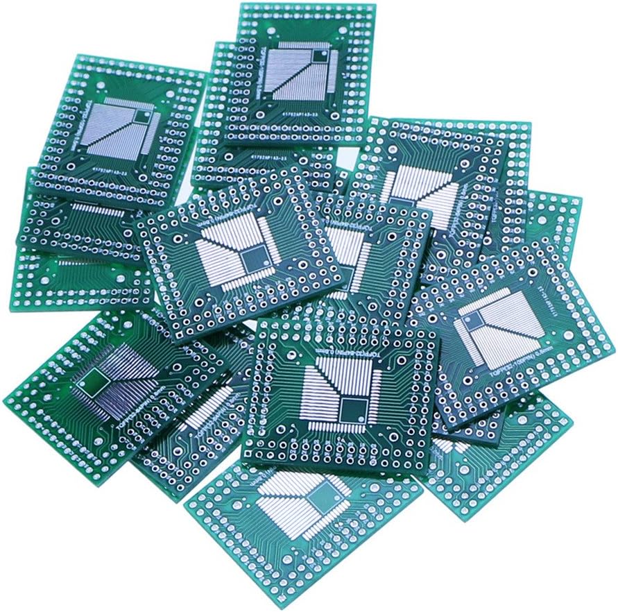 NewZoll 20pcs Electronics SMD SMT Components Soldering Practice Board QFP/FQFP/TQFP32/44/64/80/100 LQFP