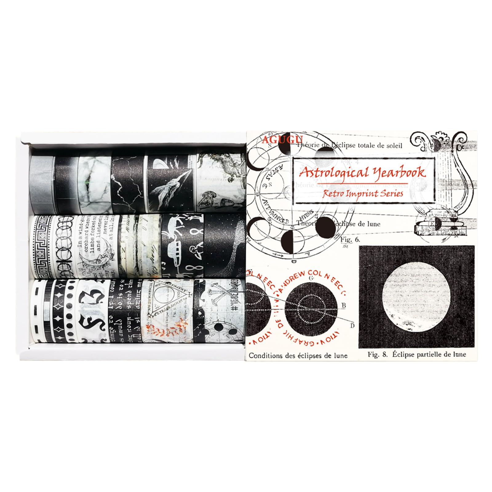 Bailinks Vintage Washi Tape Set for Scrapbooking,20 Rolls Decorative Masking Tape Multi-pattern Scrapbook Tape Stickers for DIY Crafts Bullet Journals Planners,Gift Wrapping Decoration