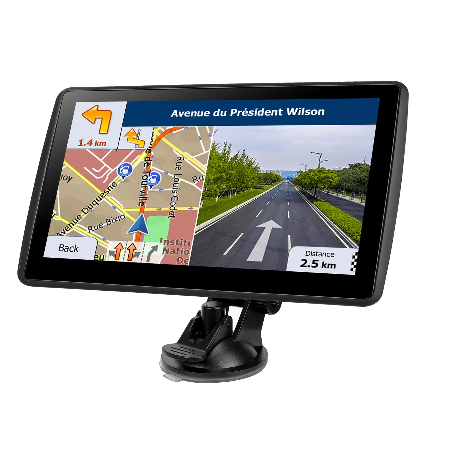 7'' GPS Navigator for Car Truck RV - 2026 North America Maps Free Lifetime Updates, Touchscreen Navigation System, Speed & Red Light Warning, Turn-by-Turn Voice Guidance, for All Cars