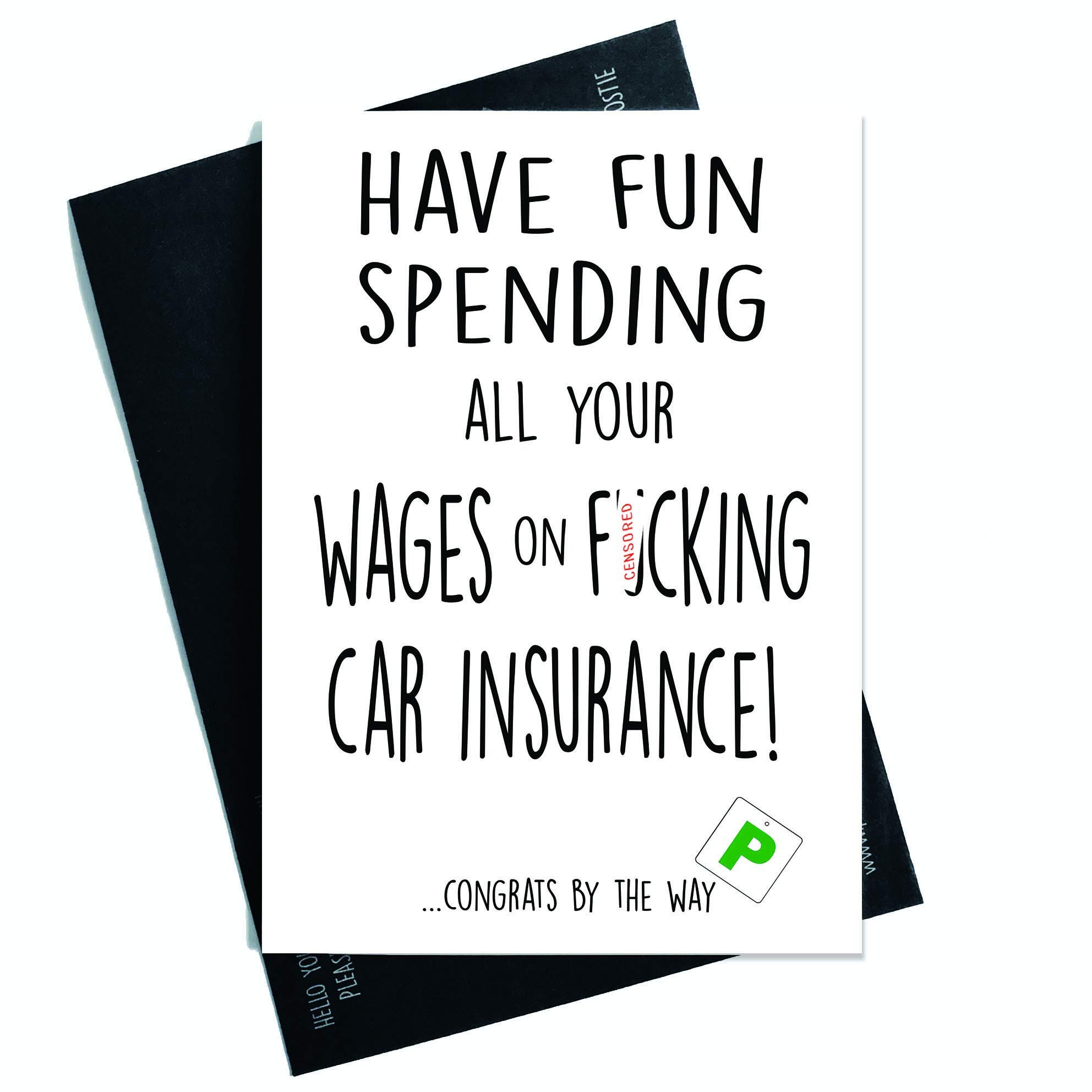 Congratulations Driving Test Card, Funny Driving Test Card New Driver Congratulations Card Passed Driving Test Card Funny Card Swearing PC88