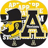 Desert Cactus Appalachian State University Sticker Mountaineers App State Vinyl Decals Laptop Water Bottle Car Scrapbook (Round Family)