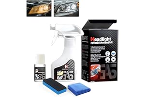 Automotive Headlamp Restoration Fluid Kit,2025 New Upgrade Ceramic Headlight Restoration Kit, No Polishing Atomization Cleane
