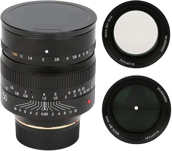 SALUTUYA Focal Length 50mm Portrait Lens for Leica M Mount Mirrorless Camera Portrait with Lens Cover Storage Box