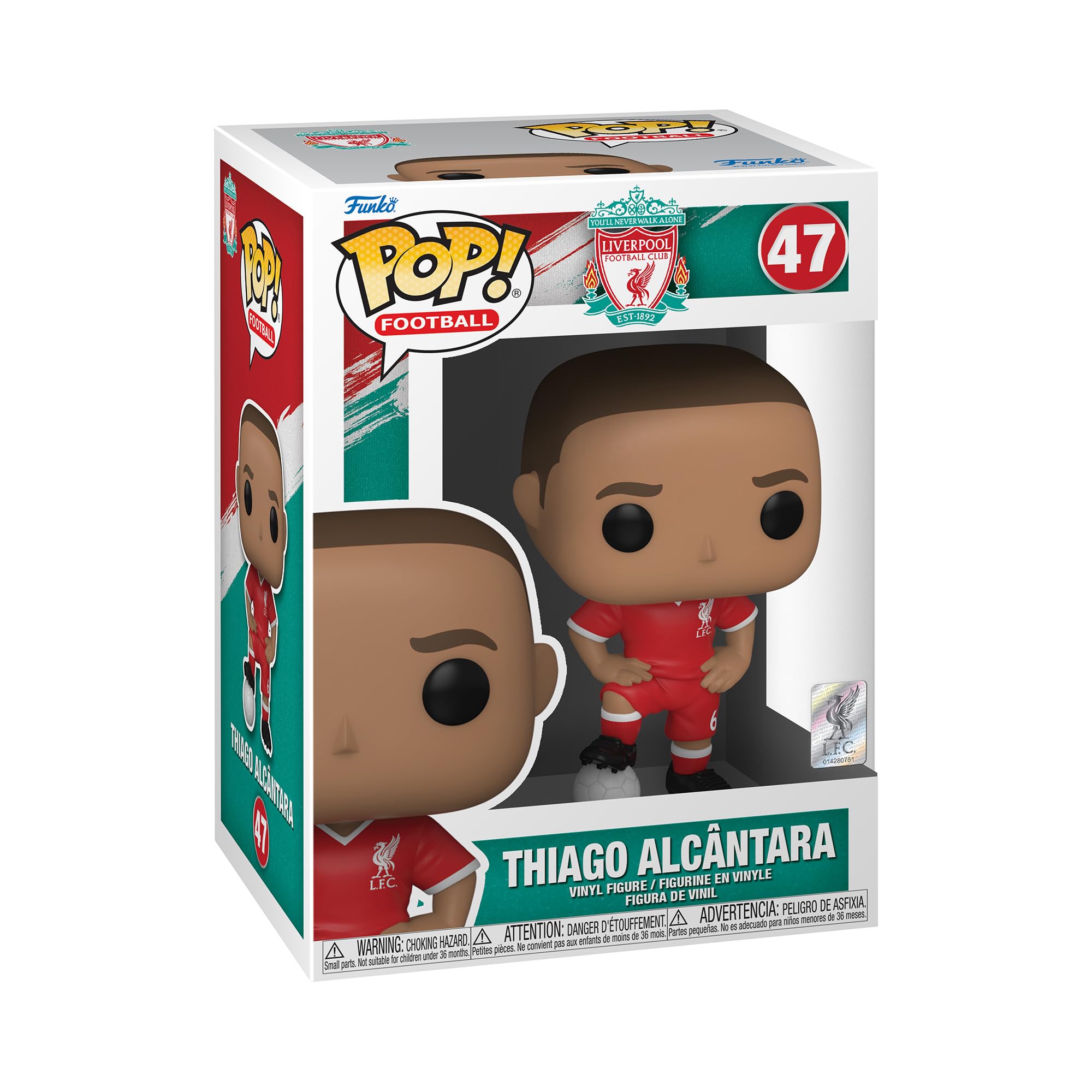 Funko POP! Football: Liverpool - Thiago Alcantara Alcântara - Liverpool FC - Collectable Vinyl Figure - Gift Idea - Official Merchandise - Toys for Kids & Adults - Sports Fans