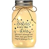 Maracco Sisters Gifts from Sister - 30 oz Large Mason Jar Night Light, Unique Sisters Birthday Gift for Women, Best Christmas Sister Gift from Brother