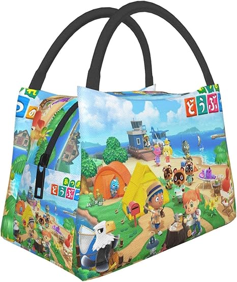 Amazon 保冷ランチバッグ おしゃれ人気あつまれどうぶつの森 2 弁当バッグ 大容量 食品収納 保温 断熱 大容量 高級 漏れ防止 耐衝撃 通勤 旅行 保温バッグ ランチバッグ ランチ巾着 ランチベルト オンライン通販