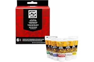 Speedball 3476 Oil-Based Block Printing Ink Starter Set for Professional, Permanent Prints AP Certified – 1.25 FL OZ Tubes