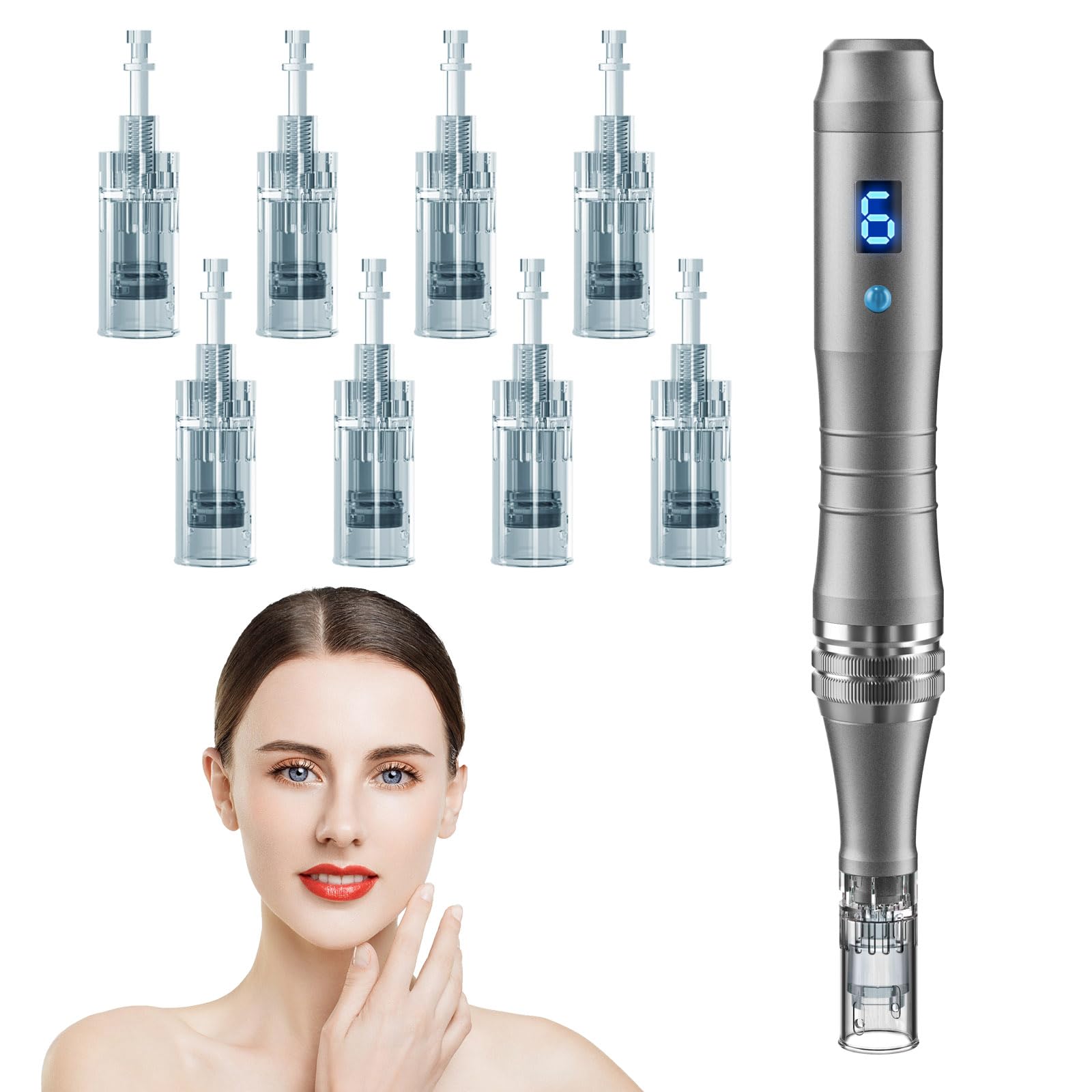 Photo 1 of DermaStamp System 0.25mm, Microneedling Stamp Pen, Derma Stamp Pen, Derma Roller Alternative, Microneedle Micro Needle Skin Care for Men Women