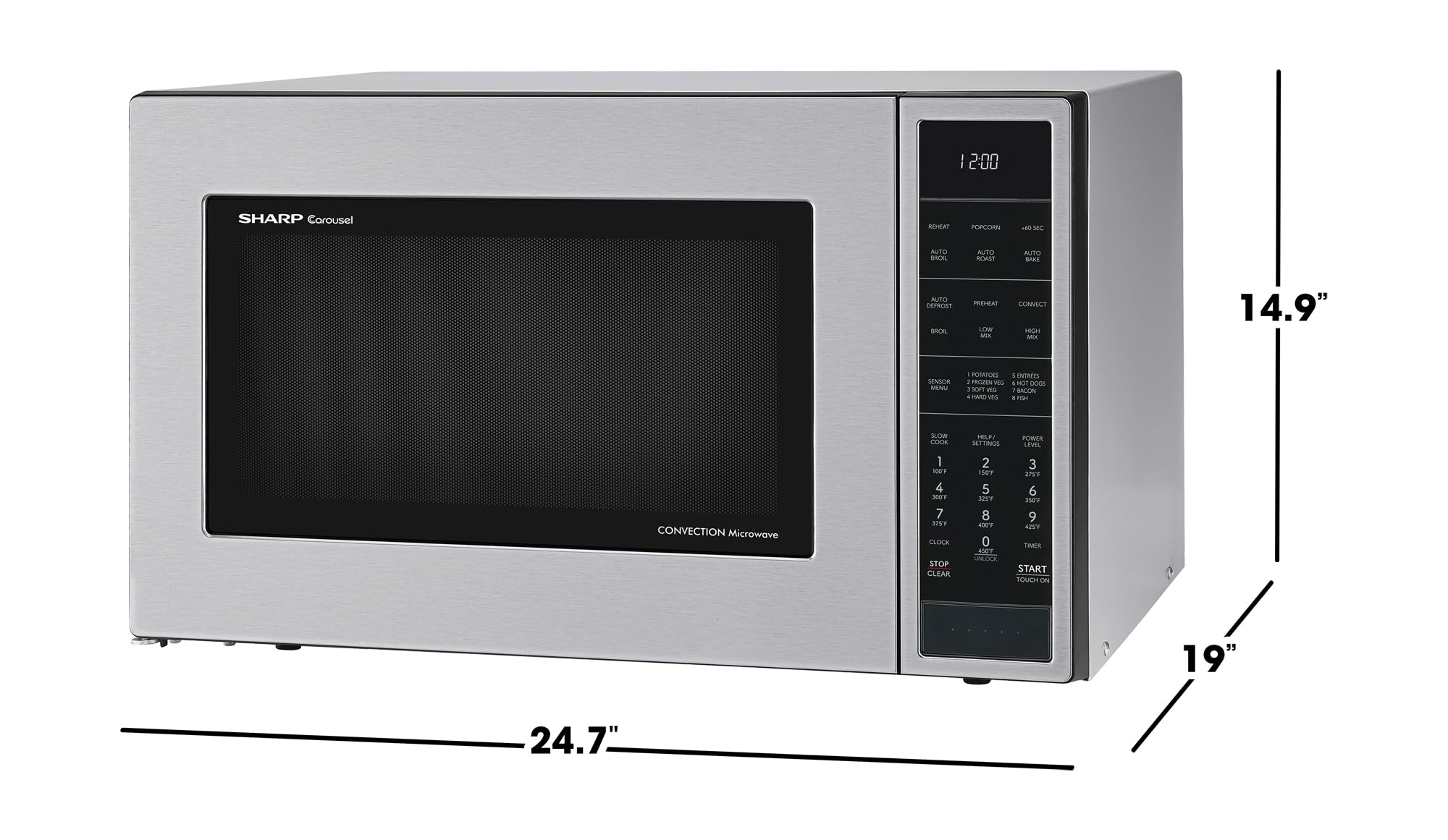SHARP SMC1585KS Convection Countertop Microwave Oven with Removeable 15.4