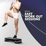 KAYMAN Fitness Steps – Adjustable 10/15 cm Home Gym Aerobics Stepper Grey view 4