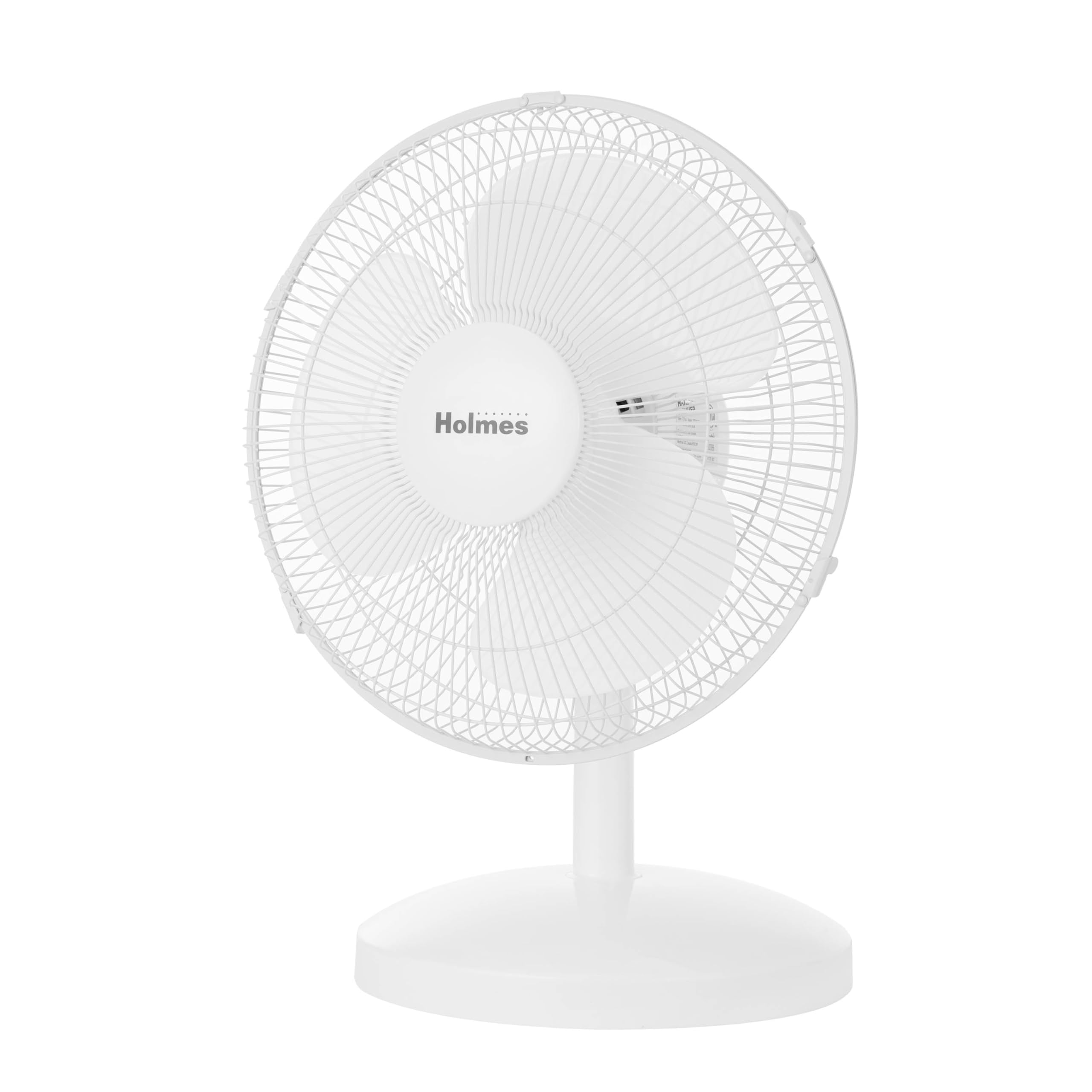 Photo 1 of ***(MISSING SCREWS)***HOLMES 12" Table Fan, 75° Oscillation, 3 Speeds, 15° Adjustable Head Tilt, Ideal for Home, Bedroom or Office, White