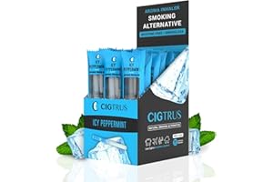 Cigtrus Craving Relief Inhaler, Natural Quit Smoking Substitute, Nicotine & Tobacco-Free, Cigtrus Non-Electric Solution (ICY Peppermint) - 20 Piece