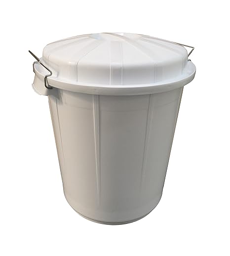 70 Litre White Industrial Food Grade Catering Waste Round