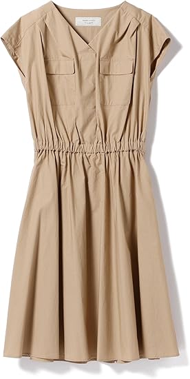 Amazon ビームスライツ Beams Lights ワンピース タイプライターフロントポケット ワンピース レディース Beige 38 ワンピース チュニック 通販