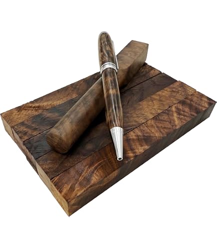 thumbnail interactive-video image 1 of 1kg Exotic Hardwood Pen Blanks Assortment – Walnut, Maple, Cherry, Purpleheart, Sapele & More 1 of 3