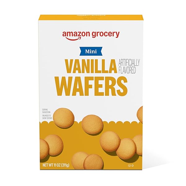 AMAZON GROCERY, MINI VANILLA WAFERS, 11 OZ